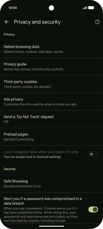 Press Delete browsing data. Press Delete browsing data.