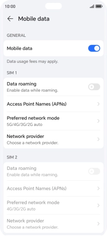 Press Access Point Names (APNs). Press Access Point Names (APNs).