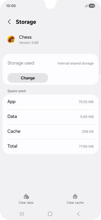 Press Clear cache.