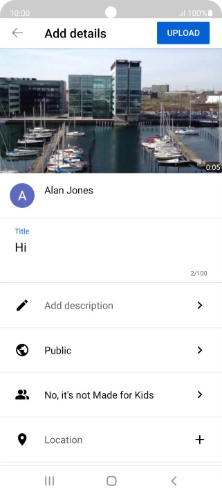 Key in the required text and press UPLOAD. Key in the required text and press UPLOAD.