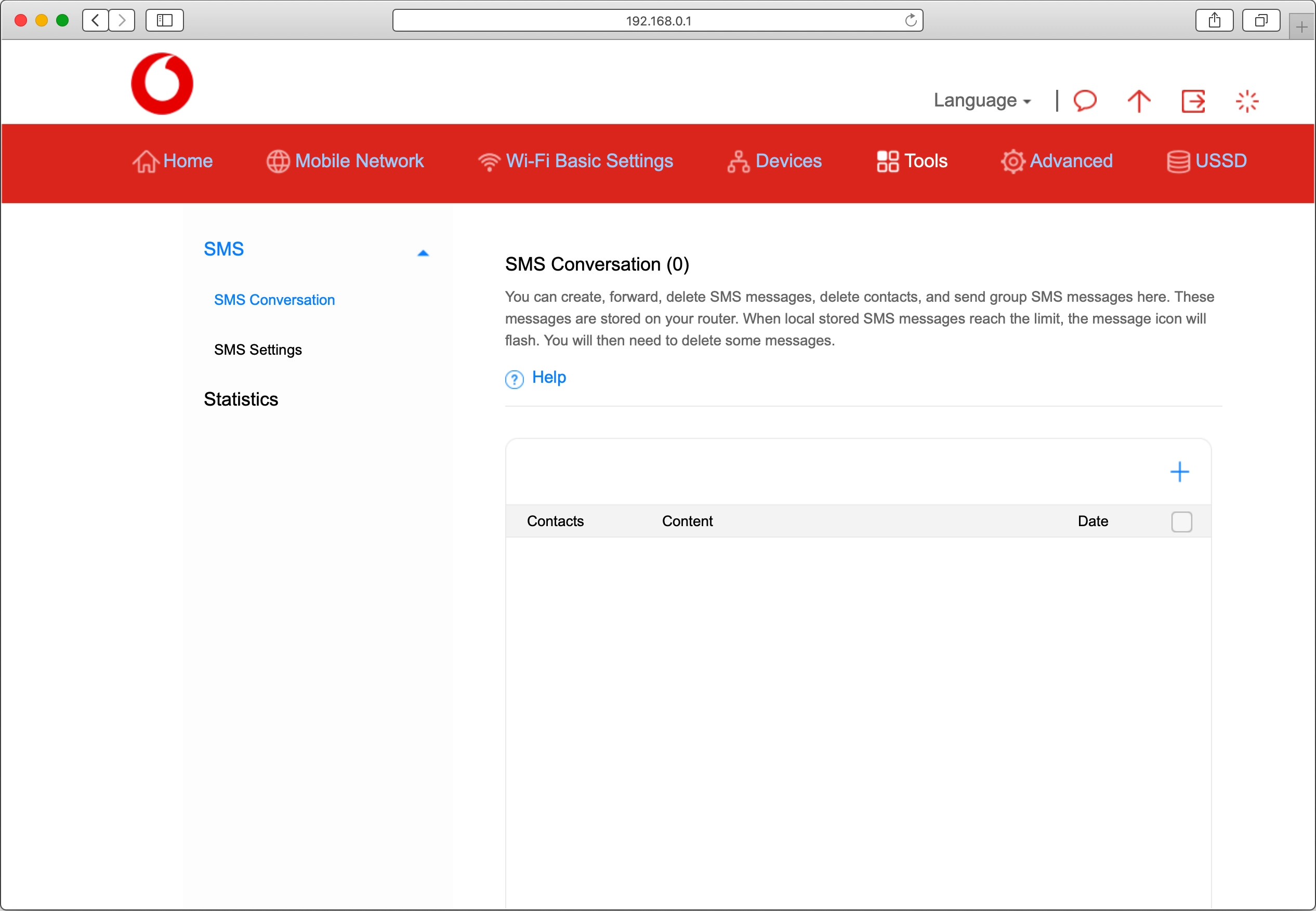 In Tools you can send and read text messages and more.