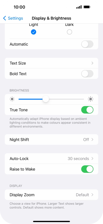 Press the indicator next to 