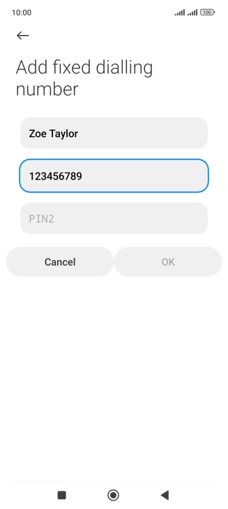 Press PIN2.