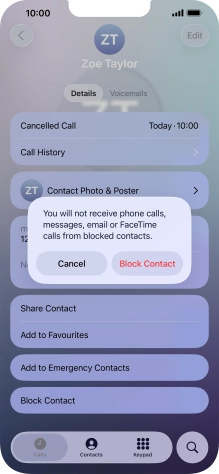 Press Block Contact.