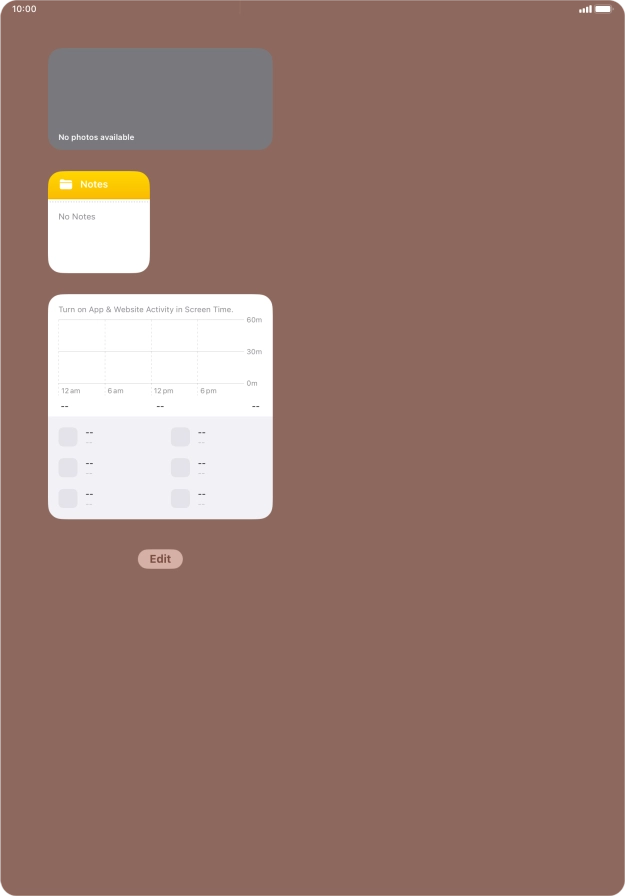 Press and hold the required Widget Stack. Press and hold the required Widget Stack.