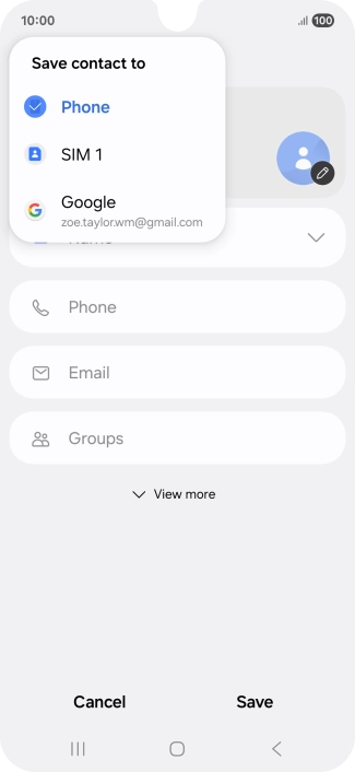 Press the required Google account. Press the required Google account.