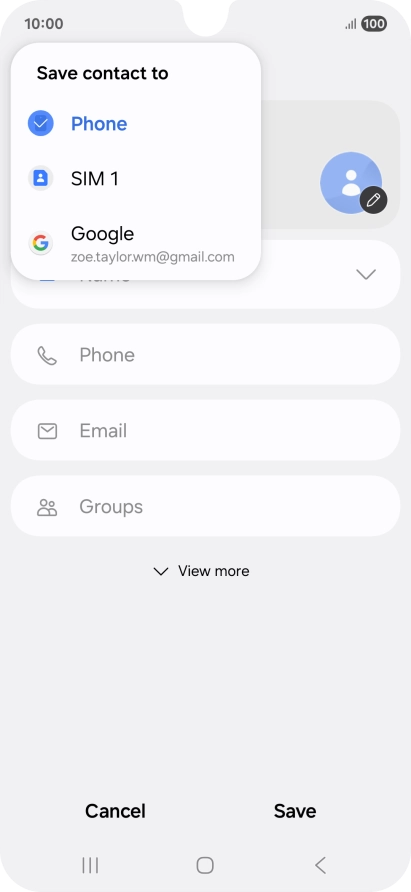 Press the required Google account. Press the required Google account.