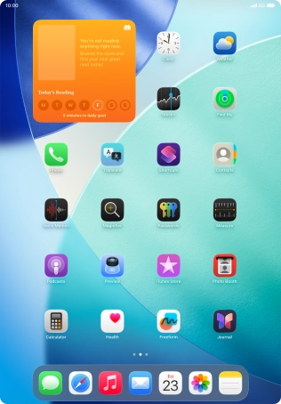 If you're using a Widget Stack: slide up or down on the stack to select the required widget. If you're using a Widget Stack: slide up or down on the stack to select the required widget.