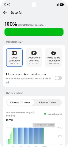 Pulsa el modo de ahorro de energía deseado para activar la función.