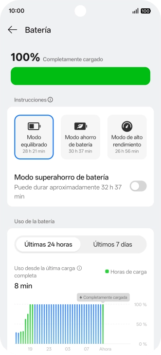 Pulsa el modo de ahorro de energía deseado para activar la función.