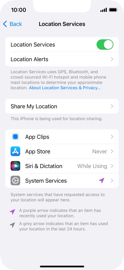 Press the required app. Press the required app.