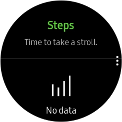 The number of steps for the day is displayed on the screen. The number of steps for the day is displayed on the screen.