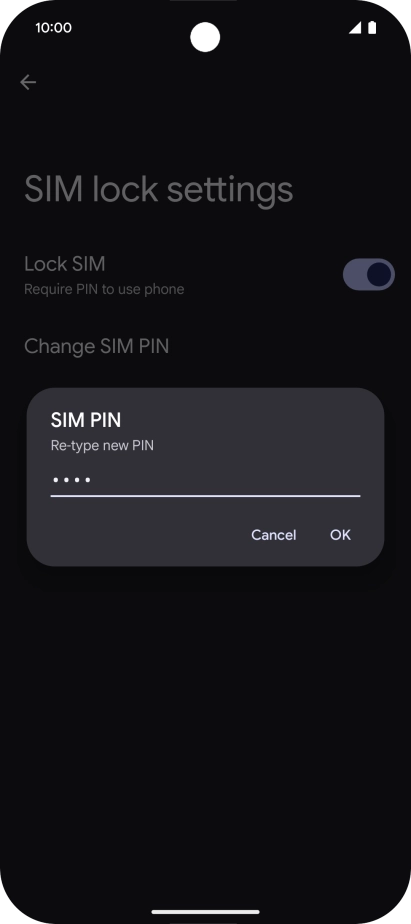 Key in the new PIN again and press OK. Key in the new PIN again and press OK.