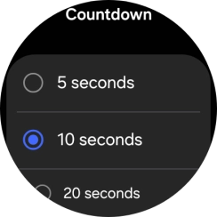 Press the required setting to choose how long the countdown should be before your smartwatch calls the emergency dispatch centre when a hard fall is detected. Press the required setting to choose how long the countdown should be before your smartwatch calls the emergency dispatch centre when a hard fall is detected.