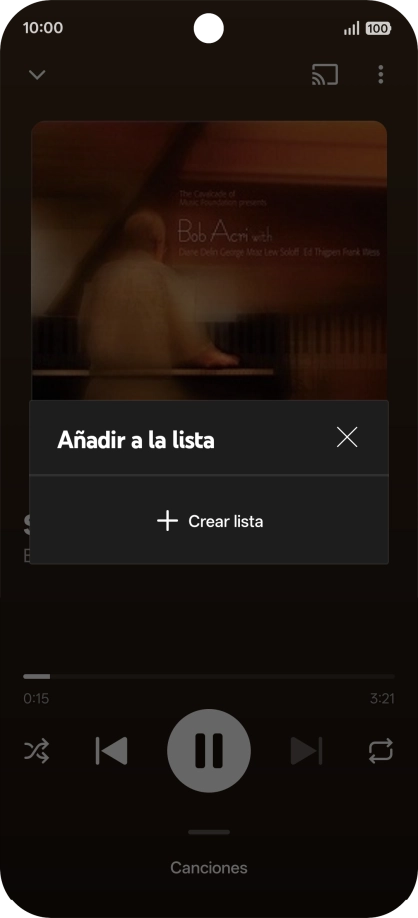 Pulsa Crear lista. Pulsa Crear lista.
