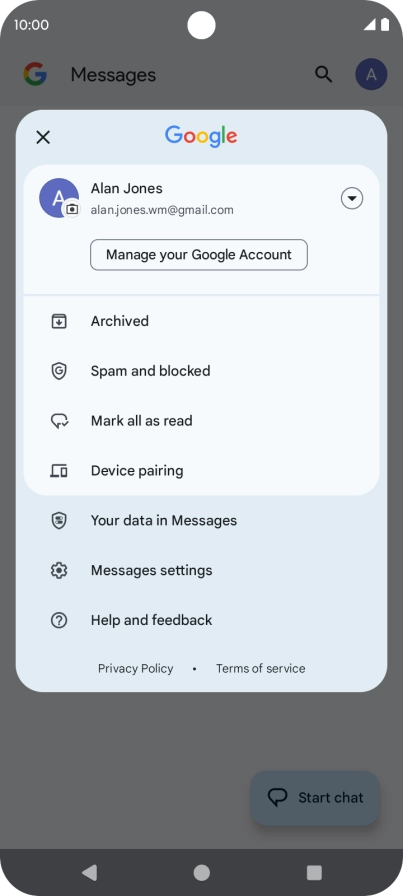 Press Messages settings. Press Messages settings.