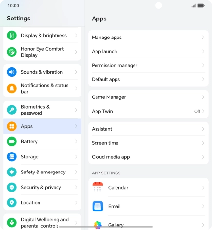 Press Manage apps. Press Manage apps.