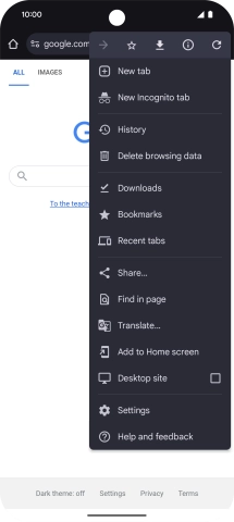 Press Settings. Press Settings.