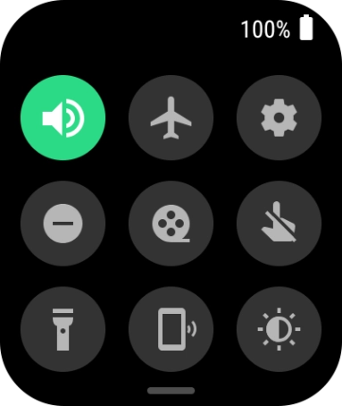 Press the suppression of calls and notifications icon to turn the function on or off.