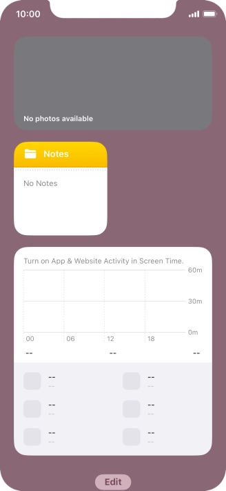 Press and hold the required Widget Stack. Press and hold the required Widget Stack.