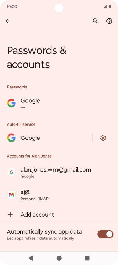 Press the indicator next to 