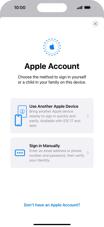 Press Sign in Manually. Press Sign in Manually.