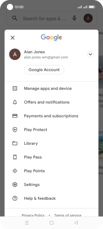 Press Manage apps and device. Press Manage apps and device.