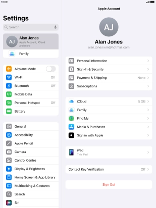Press iCloud. Press iCloud.