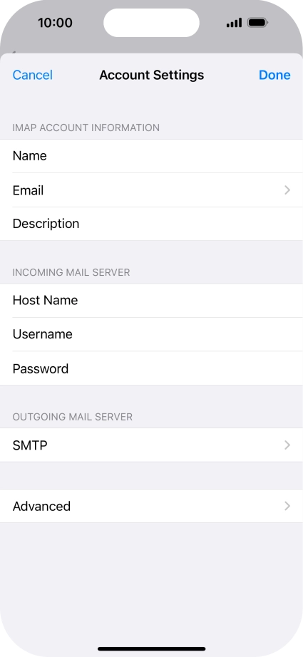 Press SMTP.