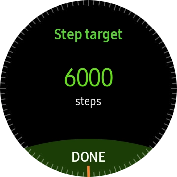 Turn the Rotating bezel right or left to select the required goal. Turn the Rotating bezel right or left to select the required goal.