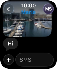 Press SMS. Press SMS.