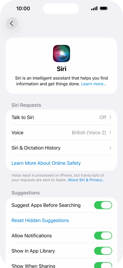 Press Talk to Siri.