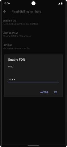 Key in your PIN2 and press OK. The default PIN2 is 1111. Key in your PIN2 and press OK. The default PIN2 is 1111.
