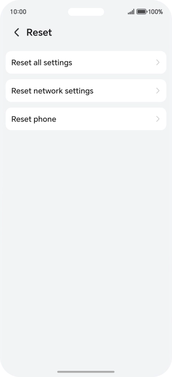 Press Reset phone. Press Reset phone.