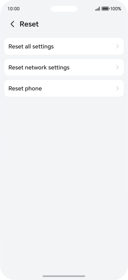 Press Reset phone. Press Reset phone.