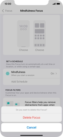 Press Delete Focus.