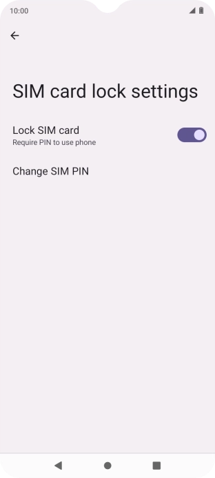 Press Change SIM PIN. Press Change SIM PIN.