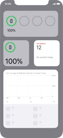 Slide your finger up or down on the screen to see more widgets. Slide your finger up or down on the screen to see more widgets.
