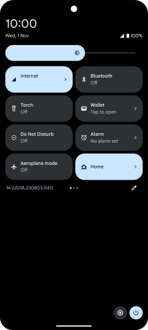 Press the settings icon.