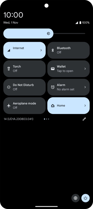 Press the settings icon.