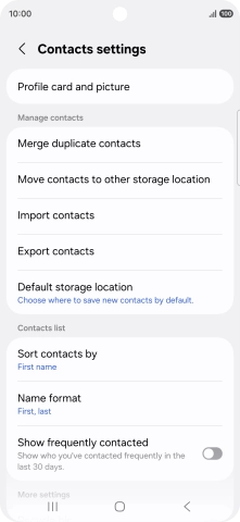 Press Import contacts. Press Import contacts.