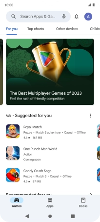 Press the search field. Press the search field.