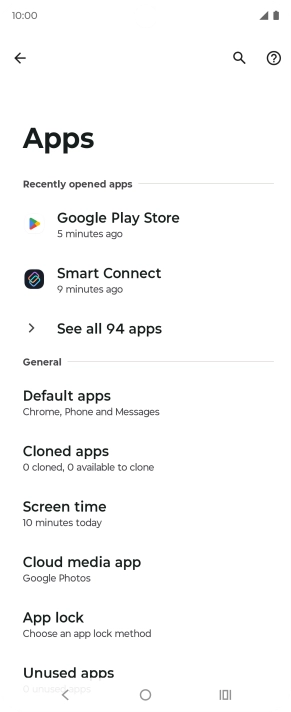 Press See all apps. Press See all apps.