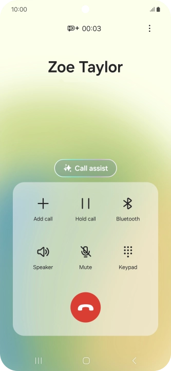 Press Call assist during a call. Press Call assist during a call.