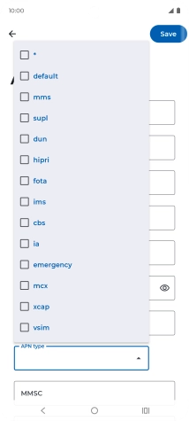 Press default to turn on the setting. Press default to turn on the setting.