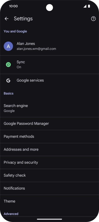 Press Privacy and security. Press Privacy and security.