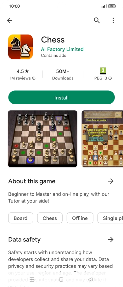 Press Install and follow the instructions on the screen to install the app. Press Install and follow the instructions on the screen to install the app.