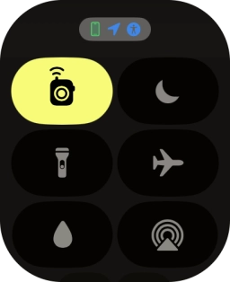 Press the flight mode icon to turn the function on or off.