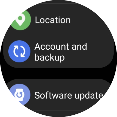 Press Software update. If a new software version is available, it's displayed. Follow the instructions on the screen to update the smartwatch software.