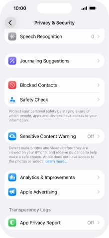 Press App Privacy Report. Press App Privacy Report.